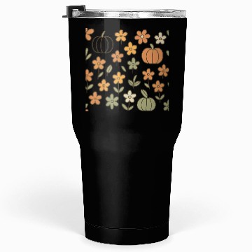 Discover Autumn Pumpkin and Floral Pattern Tumblers 30 Oz