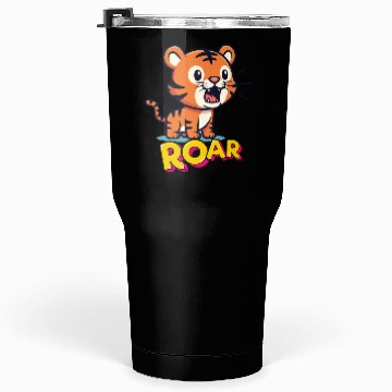 Discover Cute Tigon Roar Kids Tumblers 30 Oz