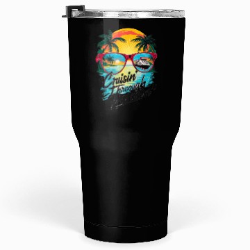 Discover Cruisin’ Through Paradise: Tropical Escape Vibe Tumblers 30 Oz