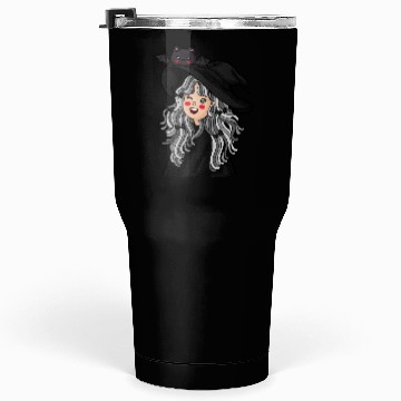Discover Whimsical Witch with Bat Familiar Tumblers 30 Oz