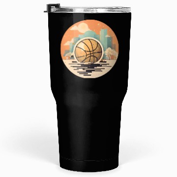 Discover Urban Basketball Sunset Scene Tumblers 30 Oz