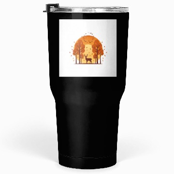 Discover Autumn Sunset Forest Scene Tumblers 30 Oz