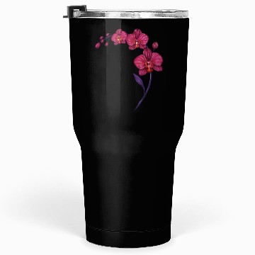 Discover Elegant Violet Pink Orchid Flower Branch Design Tumblers 30 Oz