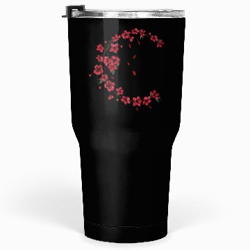 Discover Red Moon Cherry Blossom Sakura Flower Design Tumblers 30 Oz