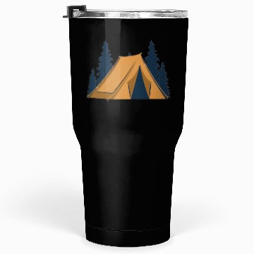 Discover Serene Forest Camping Scene Tumblers 30 Oz