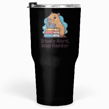 Discover Cute Hamster Reading with Books Tumblers 30 Oz