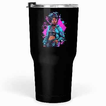 Discover Cyberpunk Girl with Dreadlocks Tumblers 30 Oz