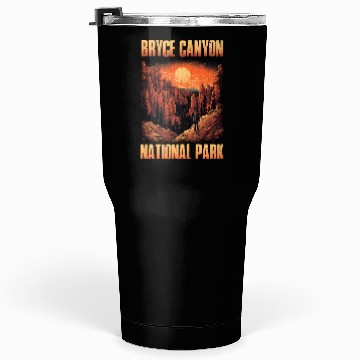 Discover Bryce Canyon National Park Sunset Illustration Tumblers 30 Oz