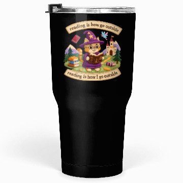Discover Whimsical Cat Wizard Reading Tumblers 30 Oz