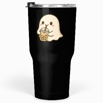 Discover Cute Ghost with Bubble Tea Design Tumblers 30 Oz
