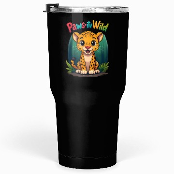 Discover Paws TV Wild Cute Leopard Cartoon Tumblers 30 Oz