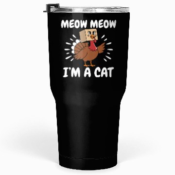 Discover Turkey Tumblers 30 Oz Funny Thanksgiving Cat Lover Gift