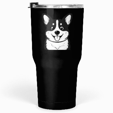 Discover Happy Corgi Face Tumblers 30 Oz