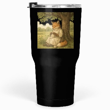 Discover Whimsical Fox Knitting Under Tree Tumblers 30 Oz