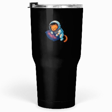 Discover Cosmic Cat in Space Suit Tumblers 30 Oz