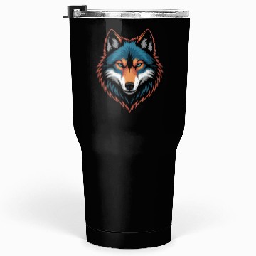 Discover Vivid Wolf Head Illustration Tumblers 30 Oz