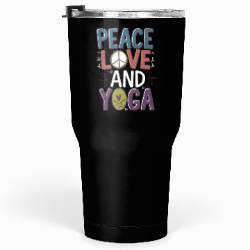 Discover Peace Love Yoga Design Tumblers 30 Oz