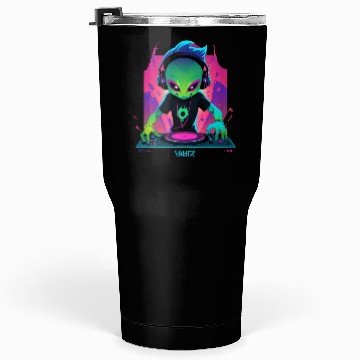 Discover A cute chibi-style alien dark DJ Tumblers 30 Oz