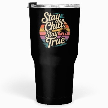 Discover Chill Vibes Sunset Illustration Tumblers 30 Oz