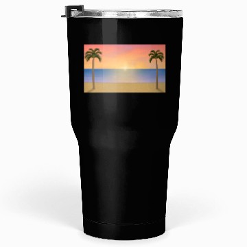 Discover Sunrise / Sunset Beach Scene Tumblers 30 Oz