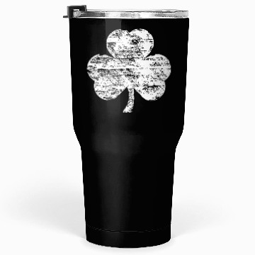 Discover Distressed White Shamrock Tumblers 30 Oz