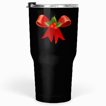 Discover Christmas Bow with Holly Tumblers 30 Oz