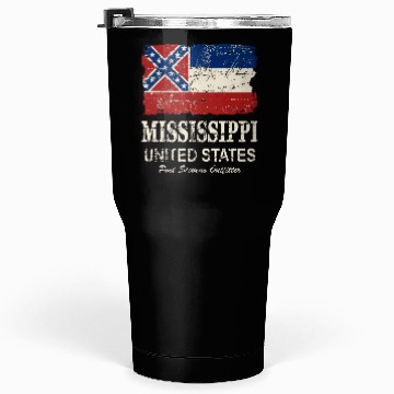 Discover Mississippi Flag - Vintage Look Tumblers 30 Oz