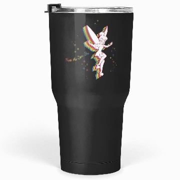 Discover Disneys Peter Pan Tinker Bell Rainbow Free As Can Be VNeck Tumblers 30 oz