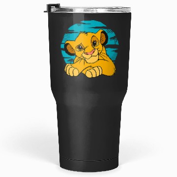 Discover Disney The Lion King Young Simba Resting Blue 90s Tumblers 30 oz
