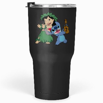 Discover Disney Lilo Stitch Hawaiian Tropical Hula Lessons Duo Tumblers 30 oz
