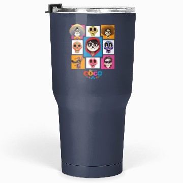 Discover Disney Pixars Coco Main Characters Group Shot Chest Panels Tumblers 30 Oz