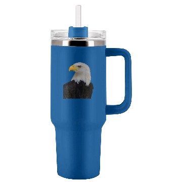 Discover Bald Eagle Tumblers 40 oz With Handle Bald Eagle Bird Face Tumblers 40 oz With Handle