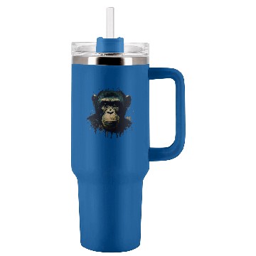 Discover Chimpanzee Monkey Portrait Tumblers 40 oz With Handle