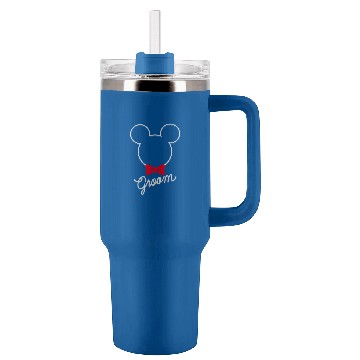 Discover Disney Mickey Mouse Bowtie Groom Wedding Tumblers 40 oz With Handle