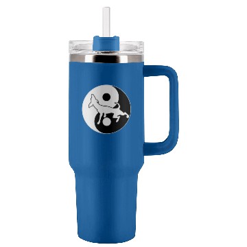 Discover Hunting product - Ying Yang Coonhound - Mens Tumblers 40 oz With Handle