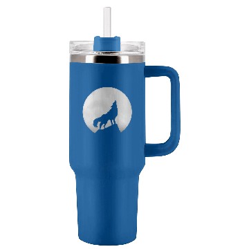 Discover Wolf Howling Moon Light Lone Wolf Tumblers 40 oz With Handle