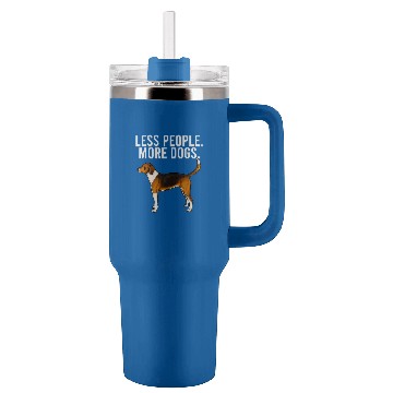 Discover Less People More Dogs American Foxhound Funny Introvert 2 Tumblers 40 oz With Handle