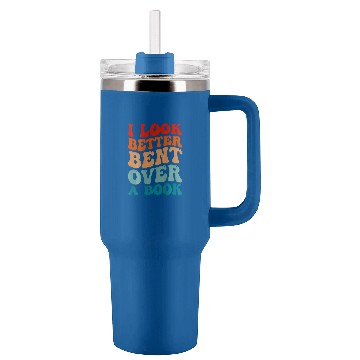 Discover Book Fun I Look Better Bent Over A Book Tie Dye Groovy Tumblers 40 oz With Handle