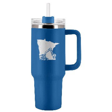 Discover Excavator Fun cool minnesota map art graphic theme Baseball Tees Tumblers 40 oz With Handle