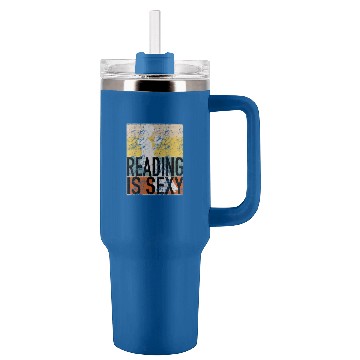Discover Book Fun Reading is Sexy vintages 50s Retro Distressed Style Tumblers 40 oz With Handle
