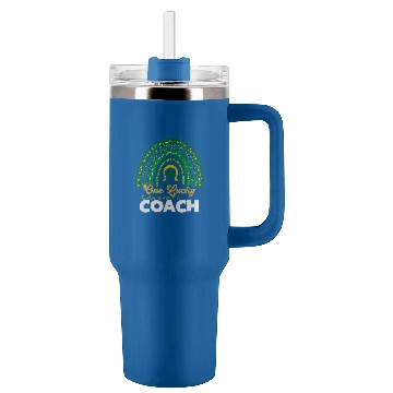 Discover One Lucky Advocacy Coachs School Rainbow St Patricks day Baseball Tees Tumblers 40 oz With Handle
