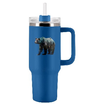 Discover Bear Pet forest trees art animal print animal motif bear Baseball Tees Tumblers 40 oz With Handle
