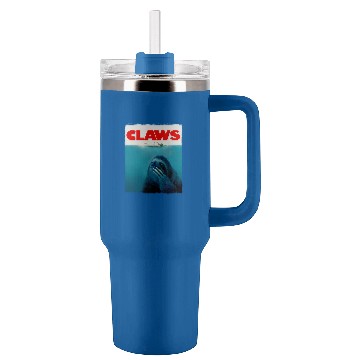 Discover Sloth Pet CLAWS Funny JAWS Parody Cute Sloth Attacking Like A Shark Tumblers 40 oz With Handle