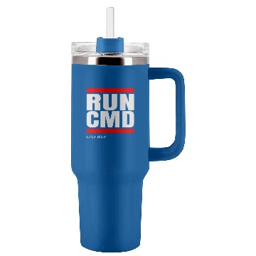 Discover RUN CMD Command Line Shell IT Admin Nerd Geek Sysadmin dir Zip Tumblers 40 oz With Handle