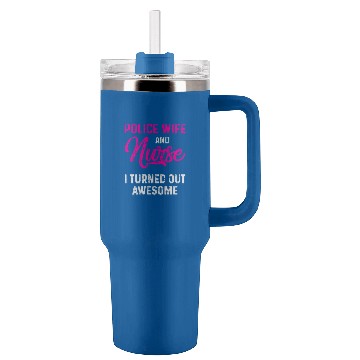 Discover Police Wife nurses Life RN Mom 32 Tumblers 40 oz With Handle