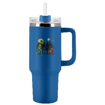 Discover Funny Chocolate Labrador Alien Walking UFO Pet Dog Mom Dad Zip Tumblers 40 oz With Handle
