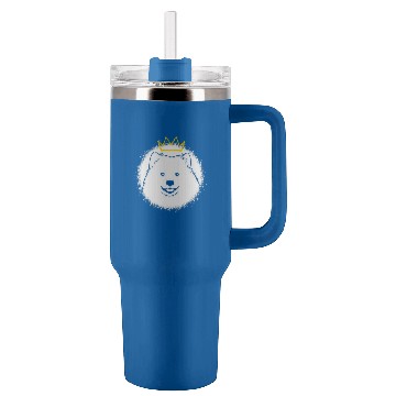 Discover Dog Samoyed with Crown Tumblers 40 oz With Handle