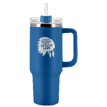 Discover Silhouette Native American No One Is Illegal On Stolen Land Tumblers 40 oz With Handle