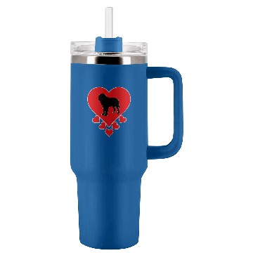 Discover Saint Bernard Dog Lover Valentines Day Saint Bernard Tumblers 40 oz With Handle