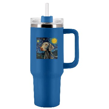 Discover Weimaraner Starry Night For Dog Mom Dog Dad Tumblers 40 oz With Handle